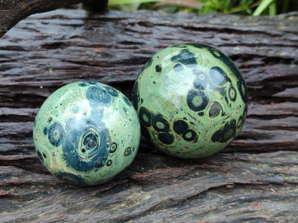 Polished Stromatolite Spheres x 3 From Katsepy, Madagascar - Toprock Gemstones and Minerals 