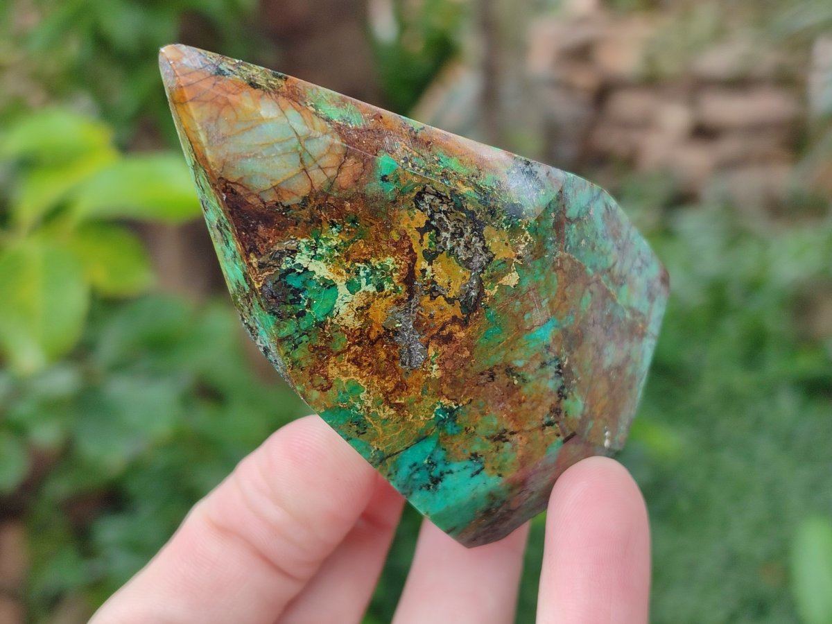Polished African Turquoise Chrysocolla Display Crystals x 6 From South Africa - Toprock Gemstones and Minerals 