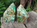 Polished African Turquoise Chrysocolla Display Crystals x 6 From South Africa - Toprock Gemstones and Minerals 