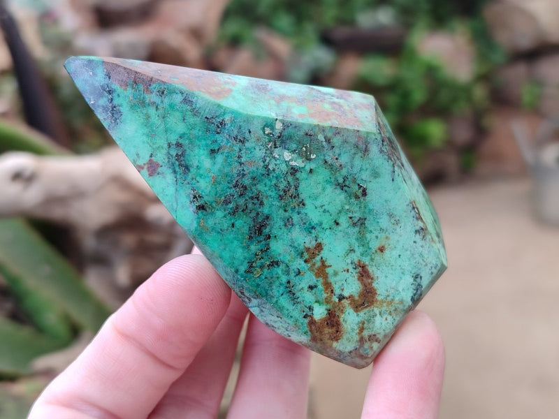 Polished African Turquoise Chrysocolla Display Crystals x 6 From South Africa - Toprock Gemstones and Minerals 