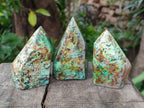 Polished African Turquoise Chrysocolla Display Crystals x 6 From South Africa - Toprock Gemstones and Minerals 