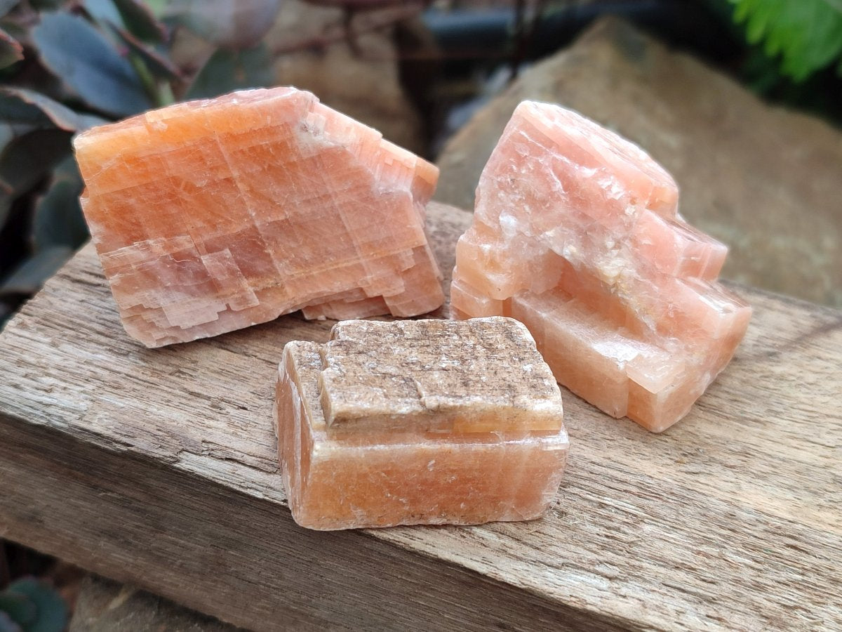 Natural Rhombohedral Sunset Orange Calcite Specimens x 35 From Spitzkop, Namibia - Toprock Gemstones and Minerals 