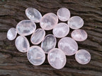 Polished Gemmy Rose Quartz Palm Stones x 45 From Madagascar - Toprock Gemstones and Minerals 