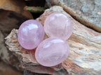 Polished Gemmy Rose Quartz Palm Stones x 45 From Madagascar - Toprock Gemstones and Minerals 
