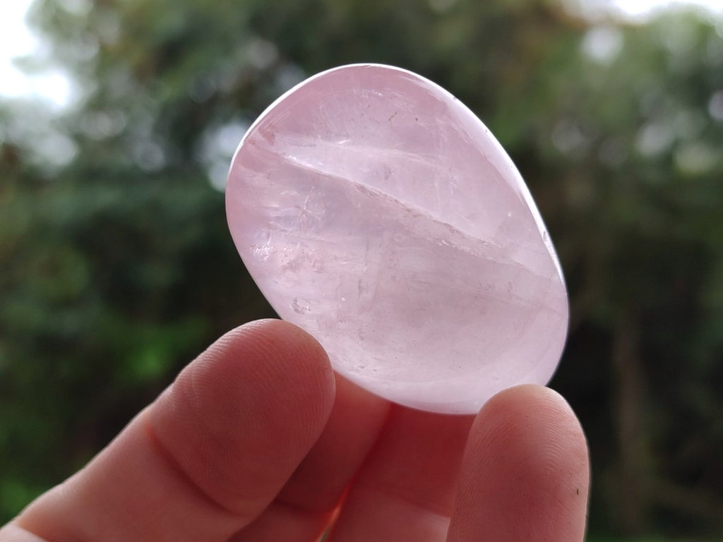 Polished Gemmy Rose Quartz Palm Stones x 45 From Madagascar - Toprock Gemstones and Minerals 