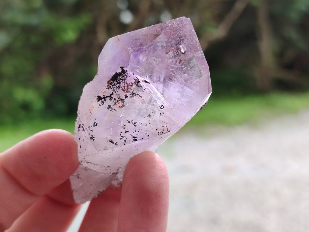 Natural Jacaranda Amethyst Single Crystals x 35 From Mumbwa, Zambia - Toprock Gemstones and Minerals 