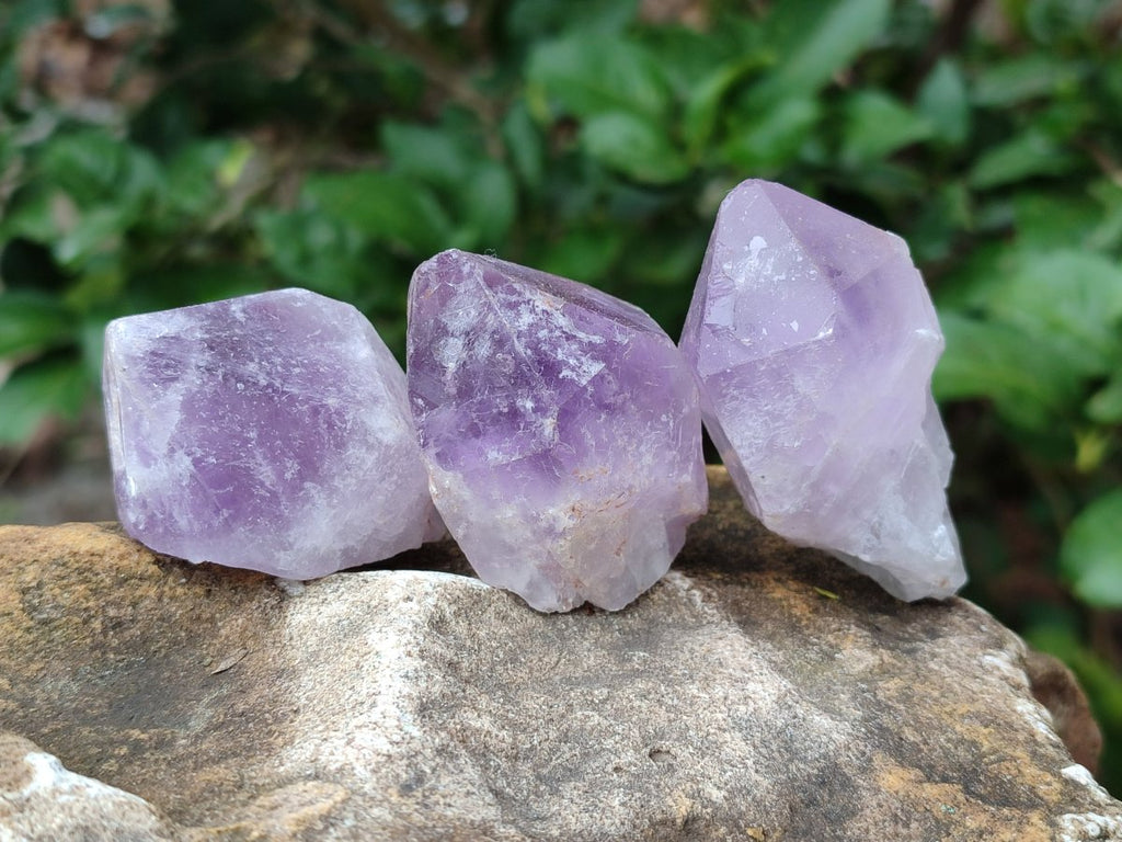 Natural Jacaranda Amethyst Single Crystals x 35 From Mumbwa, Zambia - Toprock Gemstones and Minerals 