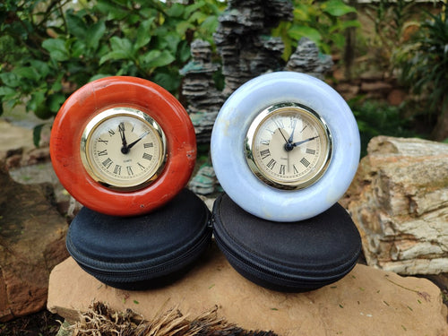 Polished Mixed Multi Mineral Clocks x 2 From South Africa - Toprock Gemstones and Minerals 