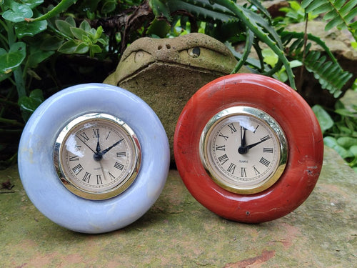 Polished Mixed Multi Mineral Clocks x 2 From South Africa - Toprock Gemstones and Minerals 
