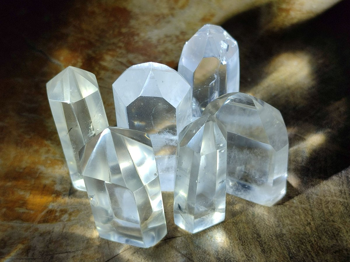 Polished Clear Quartz Display Crystals x 20 From Madagascar - Toprock Gemstones and Minerals 