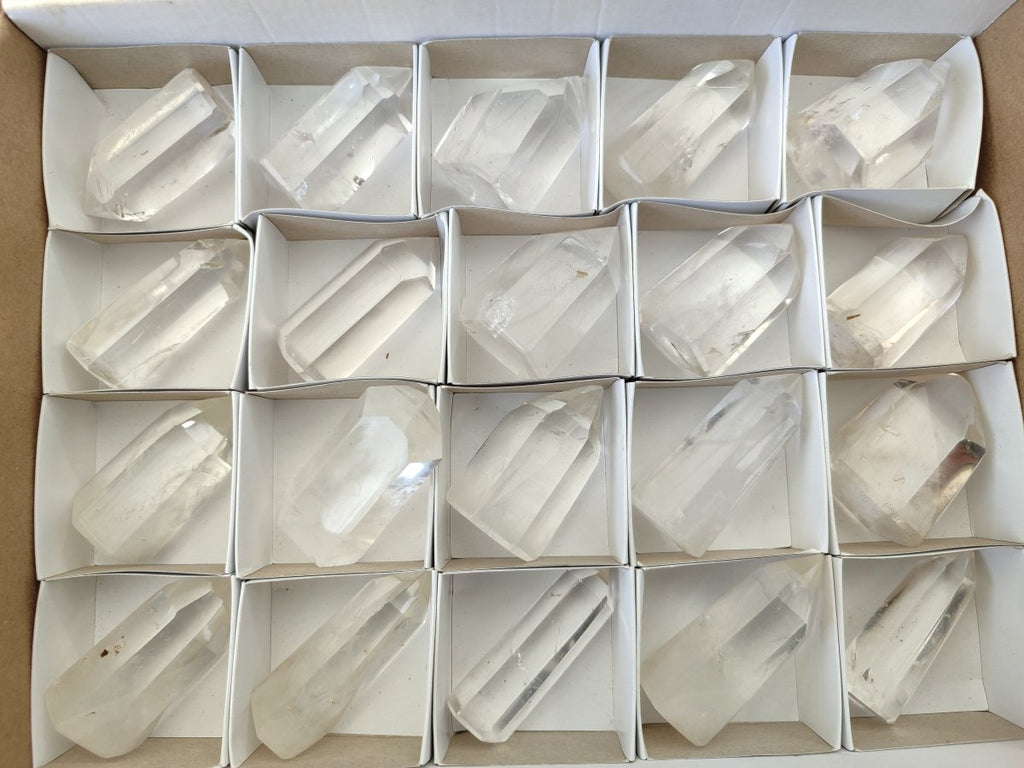 Polished Clear Quartz Display Crystals x 20 From Madagascar - Toprock Gemstones and Minerals 