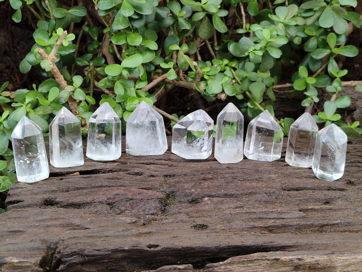 Polished Clear Quartz Display Crystals x 20 From Madagascar - Toprock Gemstones and Minerals 