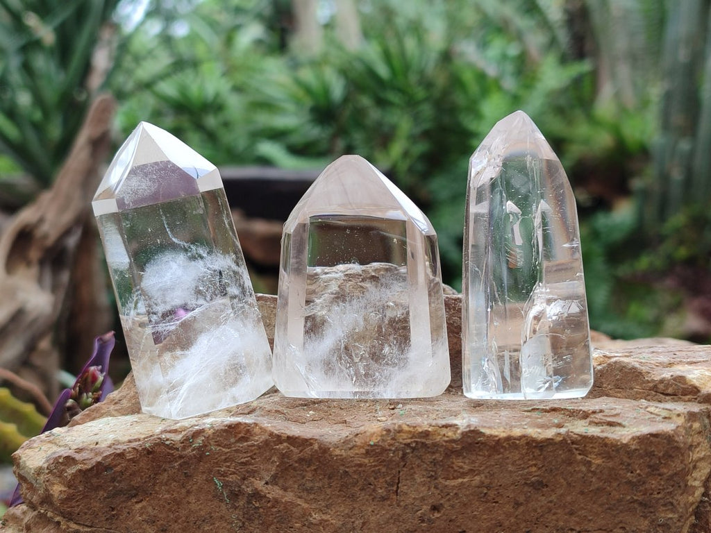 Polished Clear Quartz Display Crystals x 20 From Madagascar - Toprock Gemstones and Minerals 