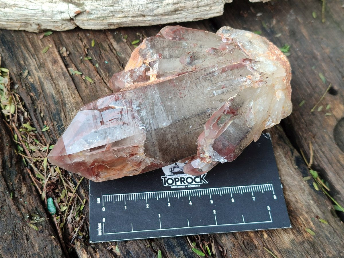 Natural Red Hematoid Quartz Crystal Clusters x 3 From Karoi, Zimbabwe - Toprock Gemstones and Minerals 