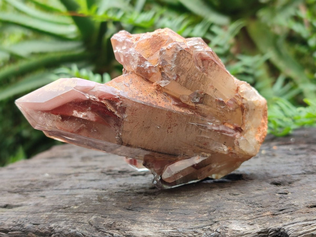 Natural Red Hematoid Quartz Crystal Clusters x 3 From Karoi, Zimbabwe - Toprock Gemstones and Minerals 