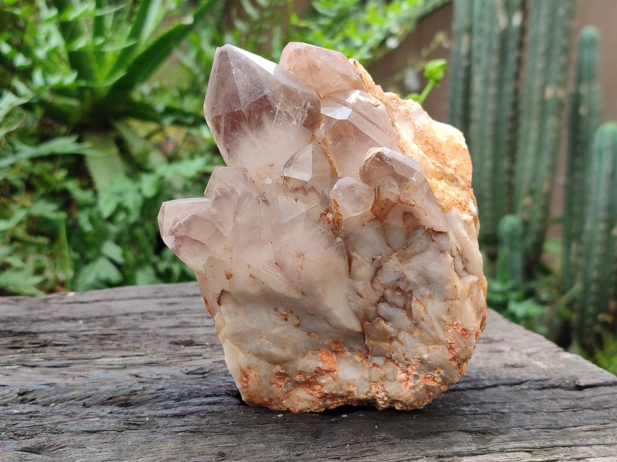 Natural Red Hematoid Quartz Crystal Clusters x 3 From Karoi, Zimbabwe - Toprock Gemstones and Minerals 