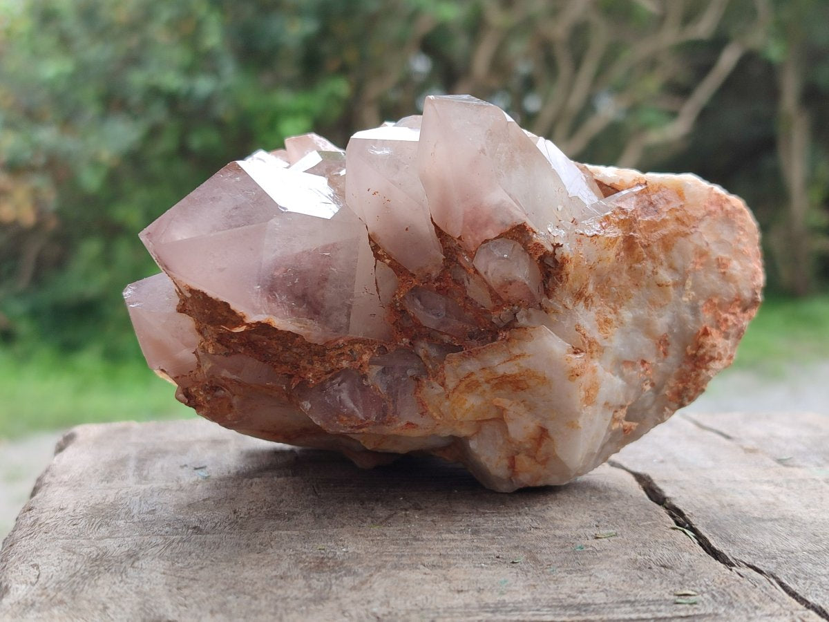 Natural Red Hematoid Quartz Crystal Clusters x 3 From Karoi, Zimbabwe - Toprock Gemstones and Minerals 