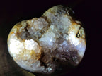 Polished Crystalline Agate Standing Free Form and Heart x 2 From Maintirano, Madagascar - Toprock Gemstones and Minerals 