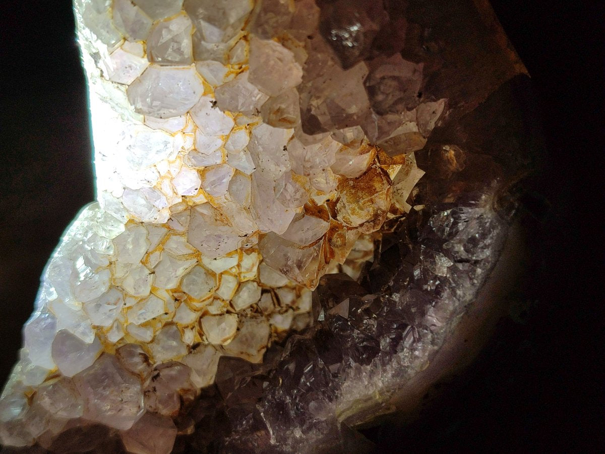 Polished Crystalline Agate Standing Free Form and Heart x 2 From Maintirano, Madagascar - Toprock Gemstones and Minerals 