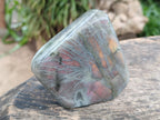 Polished Rare Purple Sunset Flash Labradorite Standing Display Pieces x 3 From Madagascar - Toprock Gemstones and Minerals 