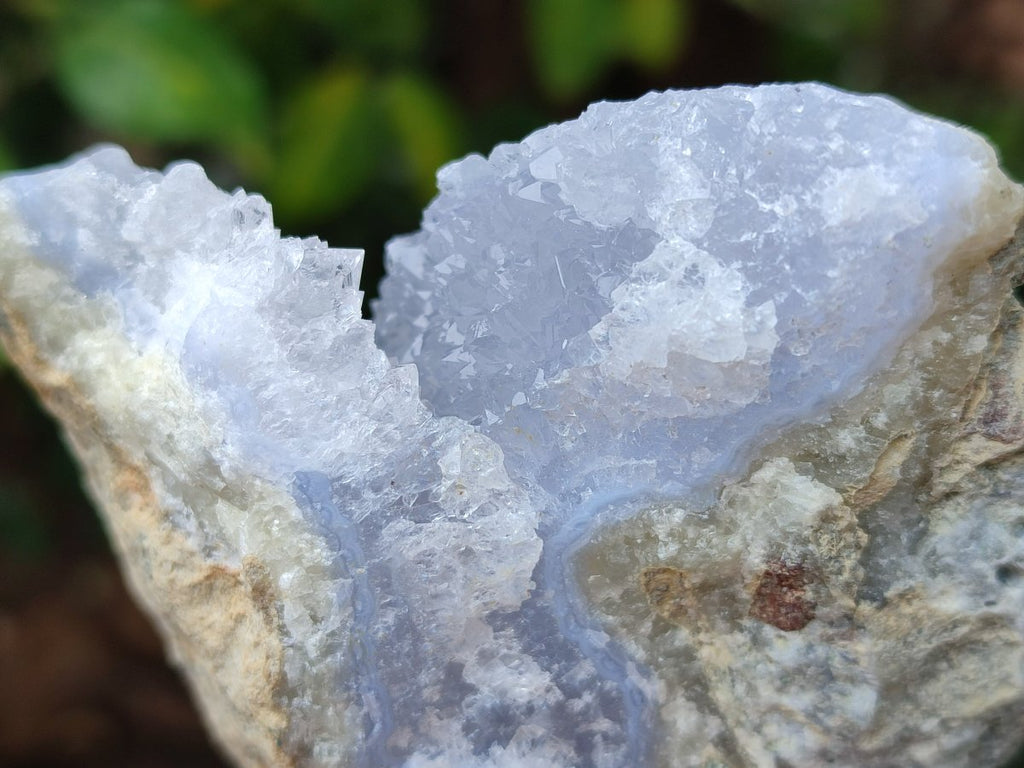 Natural Blue Lace Agate Geode Specimens x 6 From Nsanje, Malawi - Toprock Gemstones and Minerals 