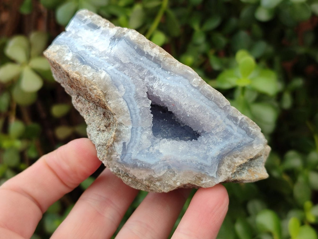 Natural Blue Lace Agate Geode Specimens x 6 From Nsanje, Malawi - Toprock Gemstones and Minerals 