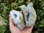 Natural Blue Lace Agate Geode Specimens x 6 From Nsanje, Malawi - Toprock Gemstones and Minerals 