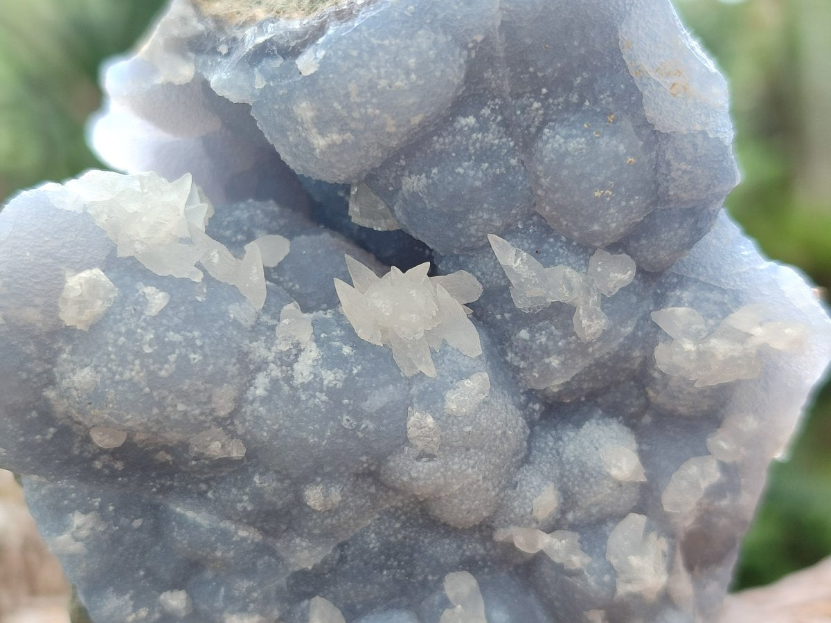 Natural Blue Lace Agate Geode Specimens x 6 From Nsanje, Malawi - Toprock Gemstones and Minerals 
