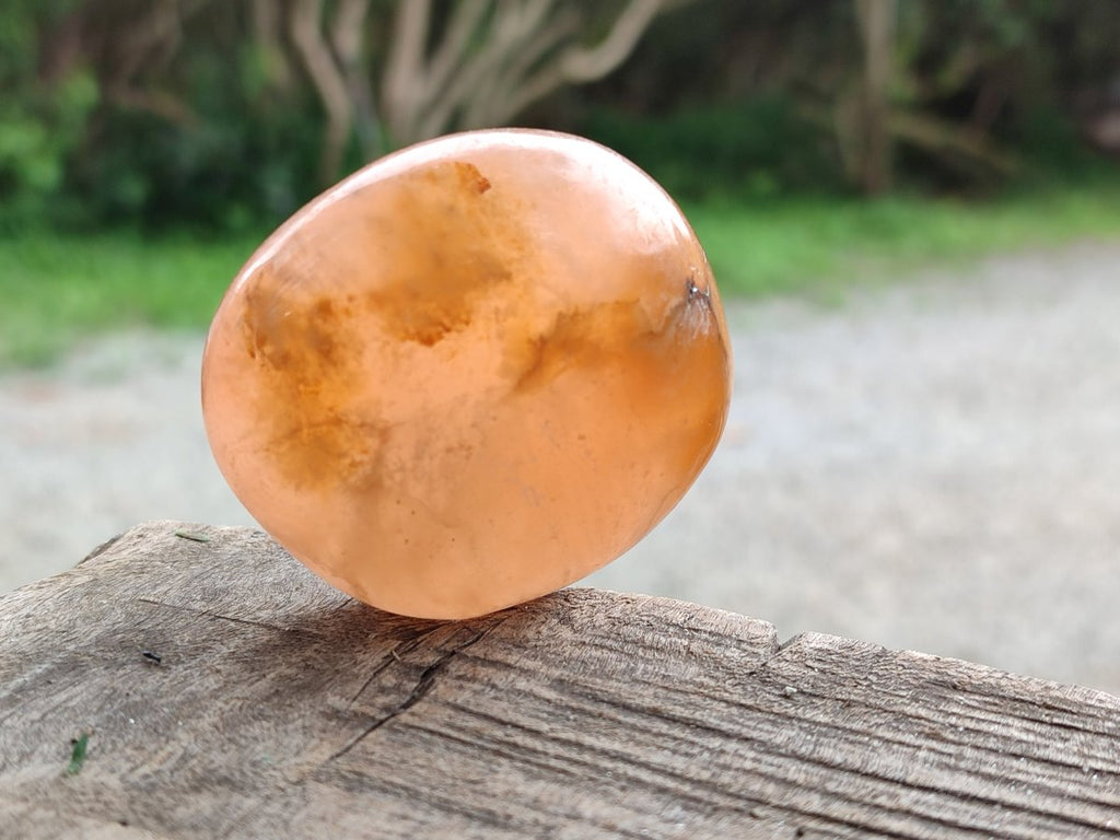 Polished Orange Twist Calcite Galets x 25 From Maevantanana, Madagascar - Toprock Gemstones and Minerals 