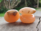 Polished Orange Twist Calcite Galets x 25 From Maevantanana, Madagascar - Toprock Gemstones and Minerals 