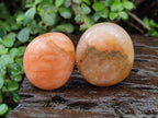 Polished Orange Twist Calcite Galets x 25 From Maevantanana, Madagascar - Toprock Gemstones and Minerals 