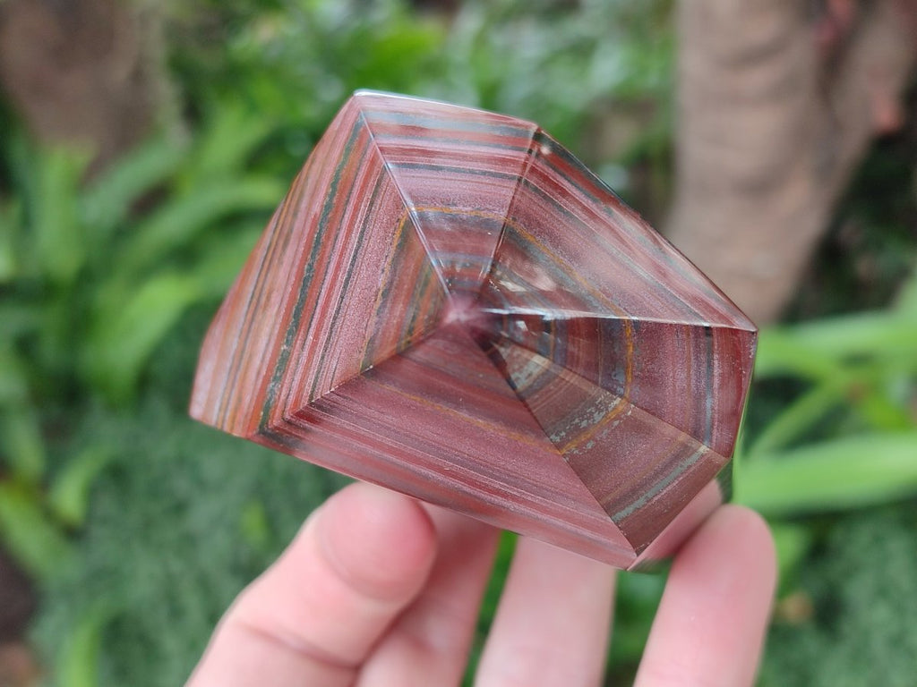 Polished Banded Tiger Iron Display Crystals x 2 From South Africa - Toprock Gemstones and Minerals 