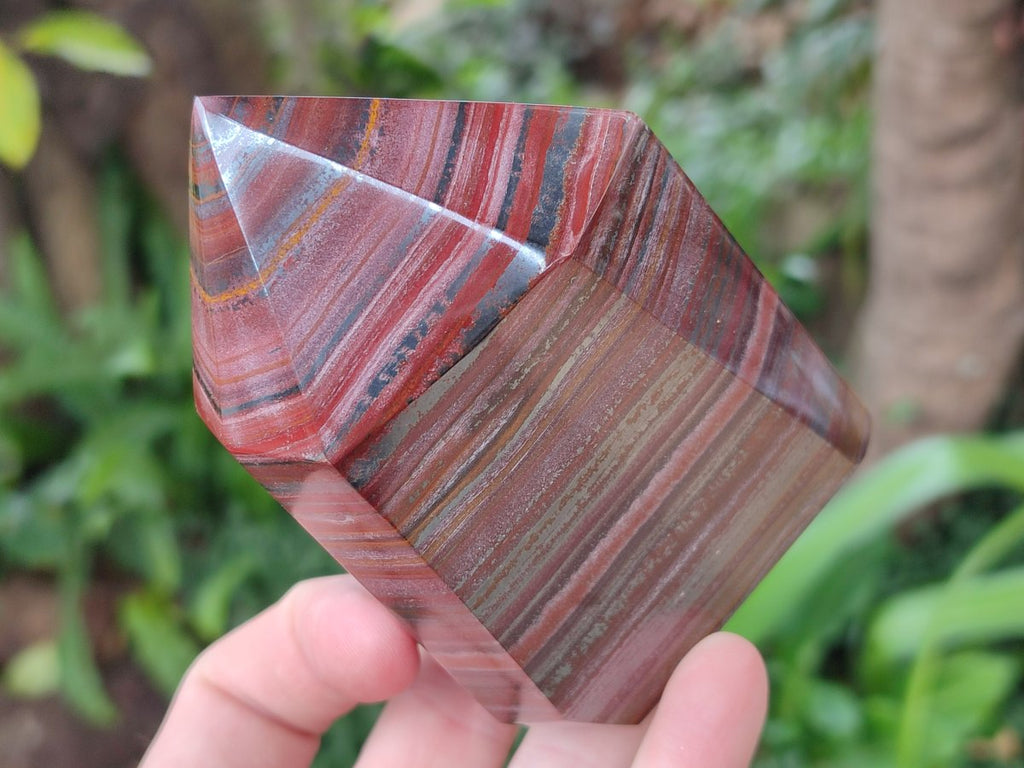 Polished Banded Tiger Iron Display Crystals x 2 From South Africa - Toprock Gemstones and Minerals 