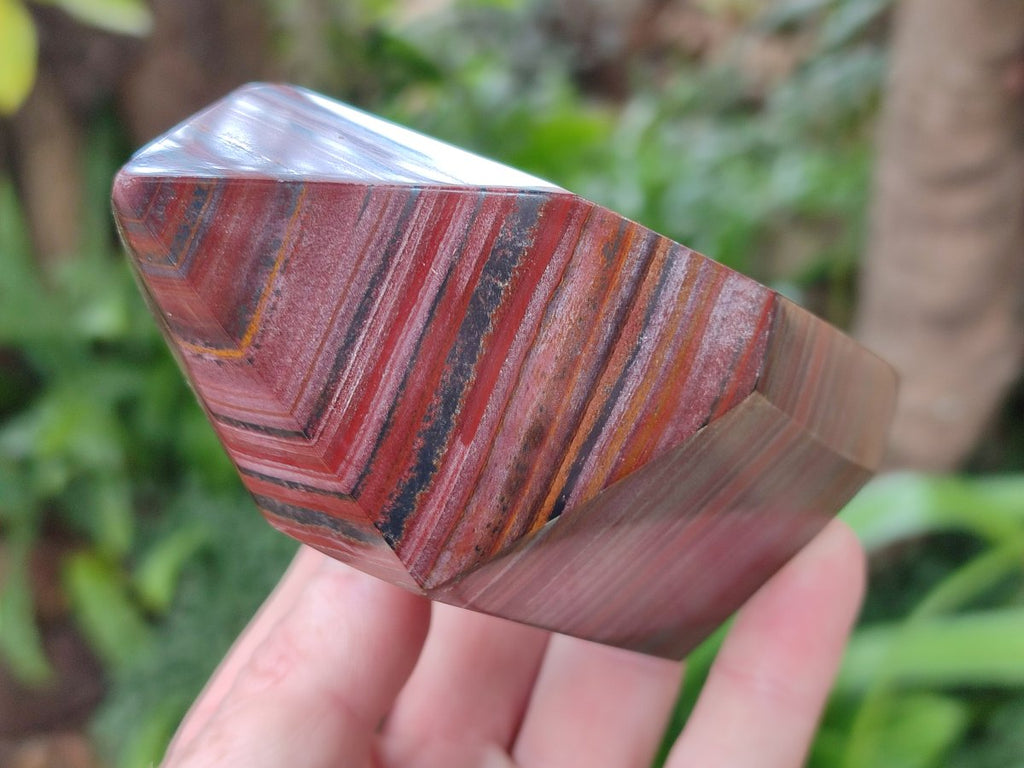 Polished Banded Tiger Iron Display Crystals x 2 From South Africa - Toprock Gemstones and Minerals 