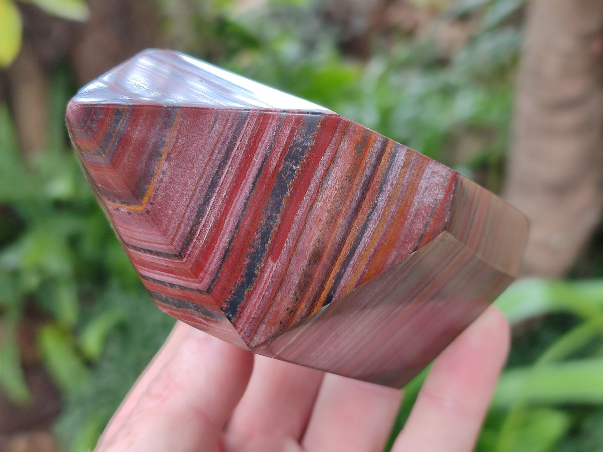 Polished Banded Tiger Iron Display Crystals x 2 From South Africa - Toprock Gemstones and Minerals 