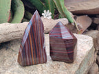 Polished Banded Tiger Iron Display Crystals x 2 From South Africa - Toprock Gemstones and Minerals 