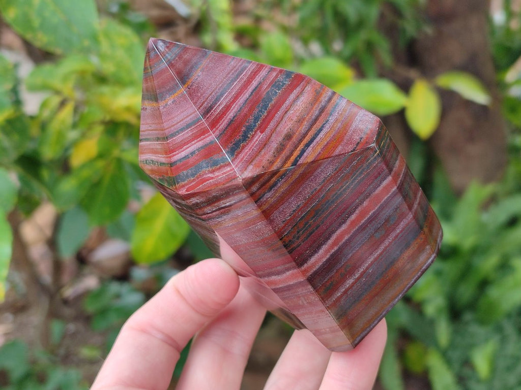 Polished Banded Tiger Iron Display Crystals x 2 From South Africa - Toprock Gemstones and Minerals 
