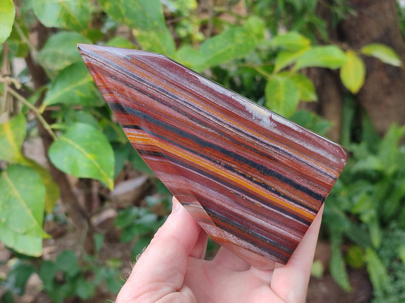 Polished Banded Tiger Iron Display Crystals x 2 From South Africa - Toprock Gemstones and Minerals 