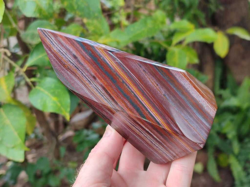 Polished Banded Tiger Iron Display Crystals x 2 From South Africa - Toprock Gemstones and Minerals 