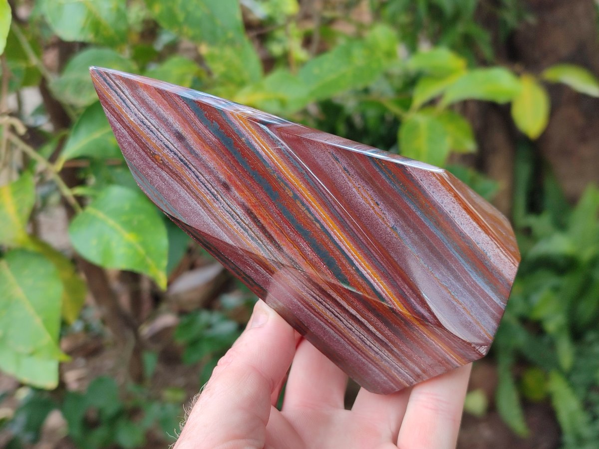 Polished Banded Tiger Iron Display Crystals x 2 From South Africa - Toprock Gemstones and Minerals 
