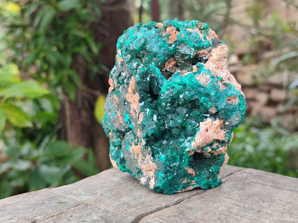 Natural Cabinet Dioptase on Dolomite Specimens x 3 From Likasi, Congo - Toprock Gemstones and Minerals 
