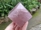 Polished Gemmy Rose Quartz Cubes x 2 From Madagascar - Toprock Gemstones and Minerals 