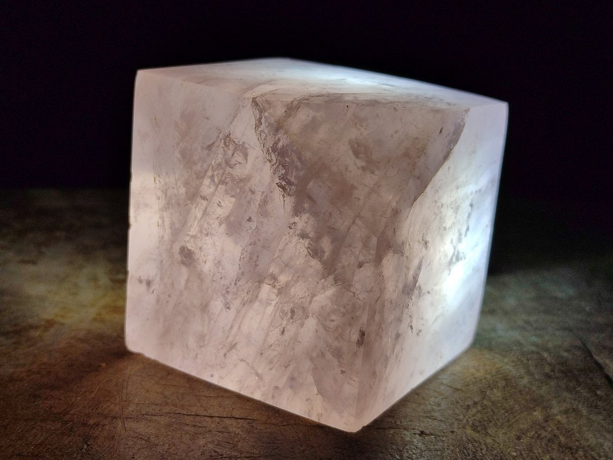 Polished Gemmy Rose Quartz Cubes x 2 From Madagascar - Toprock Gemstones and Minerals 