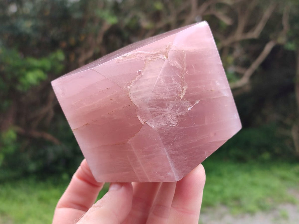 Polished Gemmy Rose Quartz Cubes x 2 From Madagascar - Toprock Gemstones and Minerals 