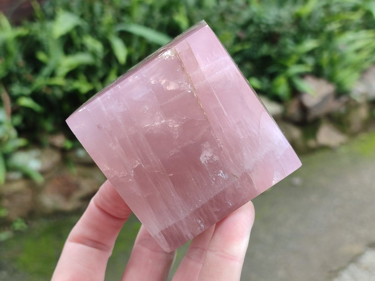 Polished Gemmy Rose Quartz Cubes x 2 From Madagascar - Toprock Gemstones and Minerals 