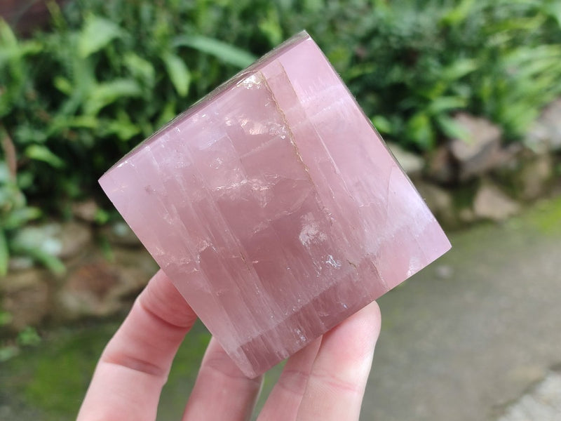 Polished Gemmy Rose Quartz Cubes x 2 From Madagascar - Toprock Gemstones and Minerals 