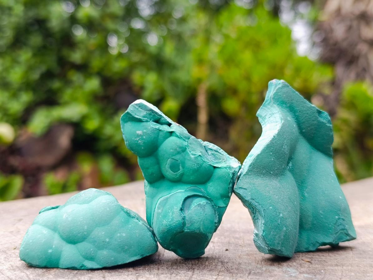 Natural Small Botryoidal Malachite Specimens x 17 From Congo - Toprock Gemstones and Minerals 