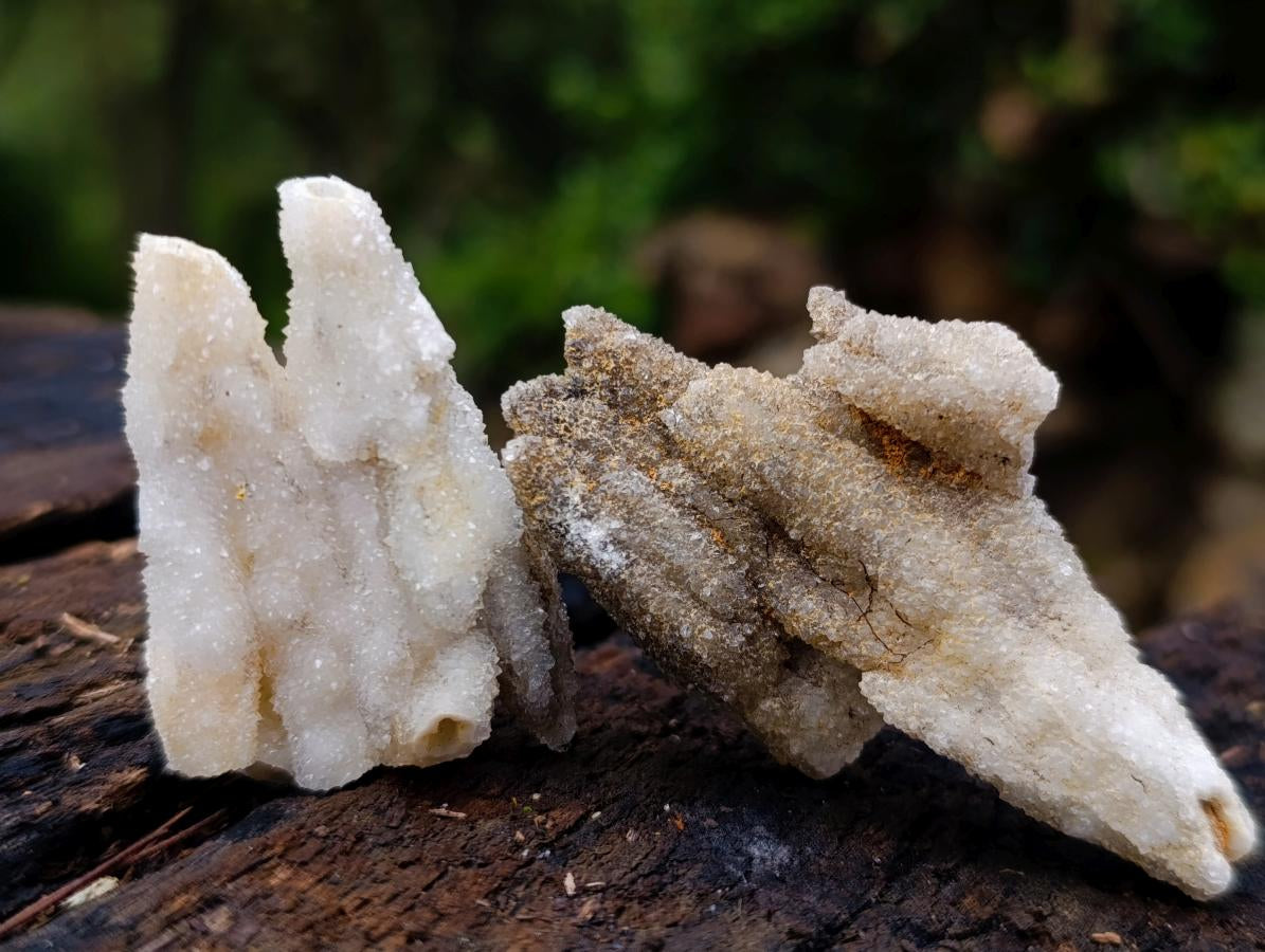 Natural Drusy Quartz Coated Calcite Pseudomorph Specimens x 35 From Albert's Mountain, Lesotho - Toprock Gemstones and Minerals 