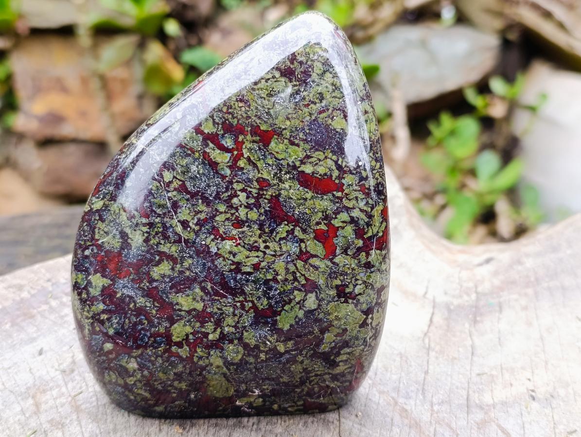 Polished Bastite Dragonsblood Stone Display Crystal x 1 From Tshipise, South Africa - Toprock Gemstones and Minerals 