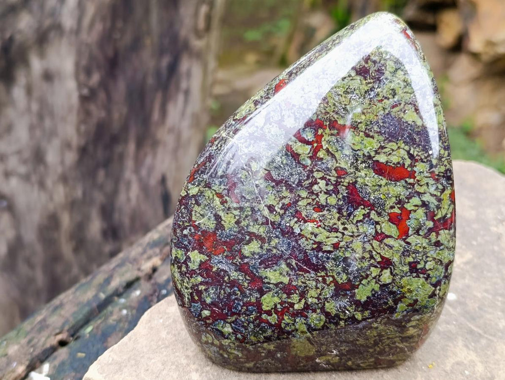 Polished Bastite Dragonsblood Stone Display Crystal x 1 From Tshipise, South Africa - Toprock Gemstones and Minerals 